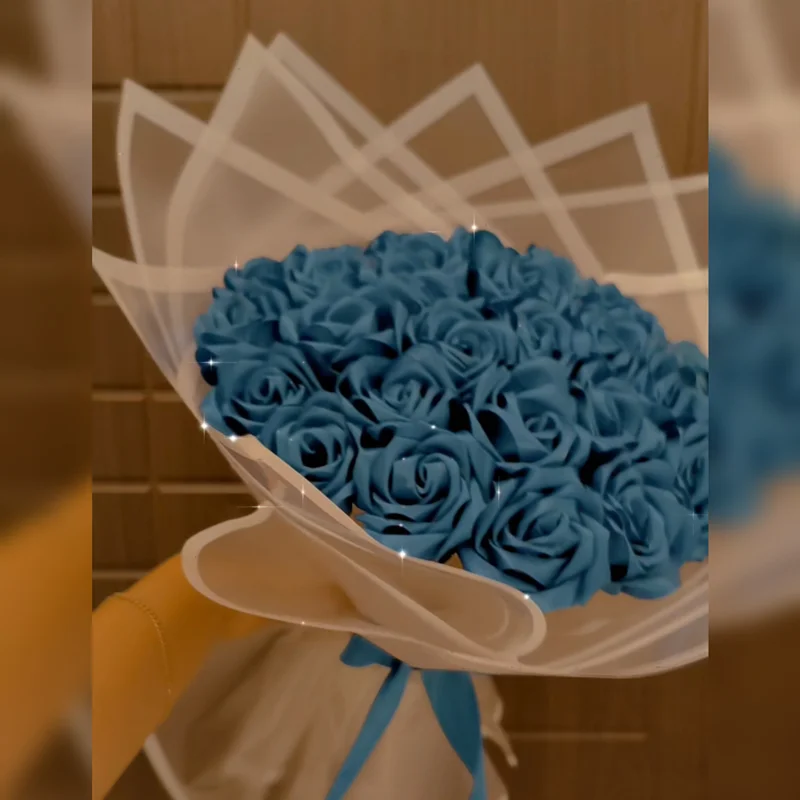 دسته گل مصنوعی روبانی 24 شاخه (کدکالا : 04072504)