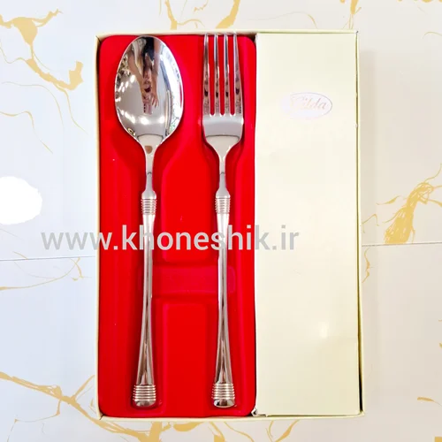 سرویس قاشق و چنگال 12 پارچه استیل طرحدار گیلدا (کد کالا : 04050122)