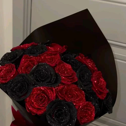 دسته گل روبانی مصنوعی 21 شاخه رز (کد کالا :03082624)