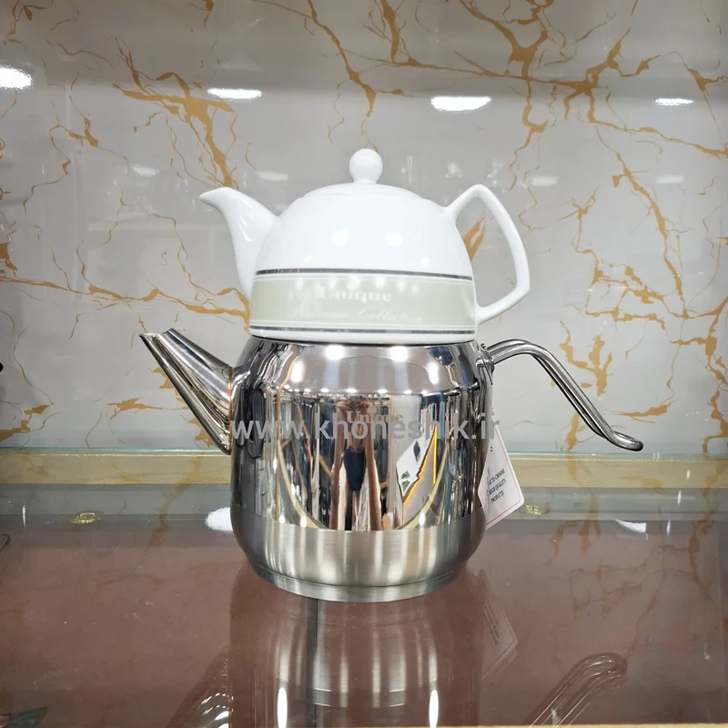 کتری قوری لوله ای 3 لیتر استیل یونیک7280 (کد: 04050509)