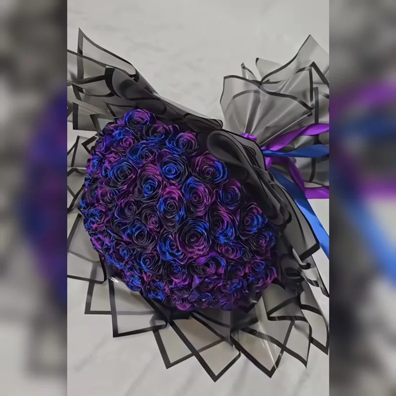 دسته گل مصنوعی روبانی کهکشانی 50 شاخه (کدکالا :04072808)