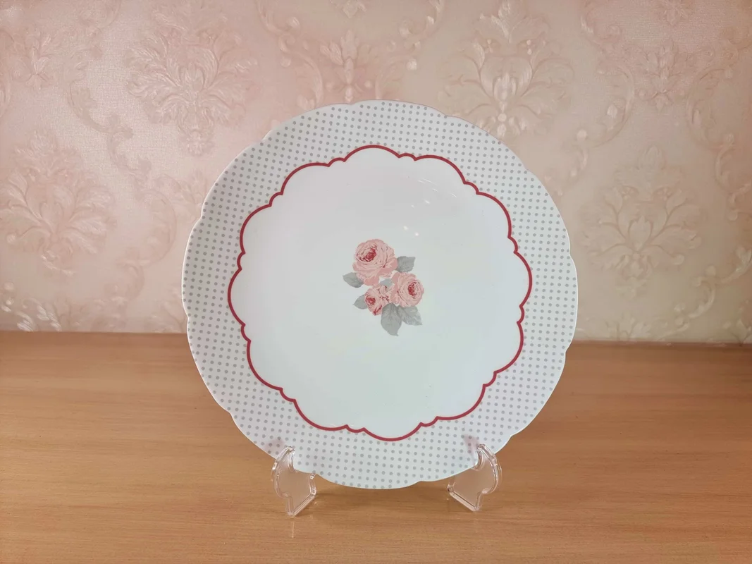 بشقاب غذا خوری مقصود مدل مریلا صورتی (6عددی) - ( کد کالا : 1040)