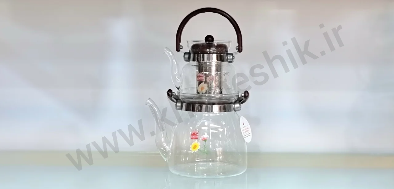 کتری قوری پیرکس شعله مستقیم دسته بالا songsun - 1600ml