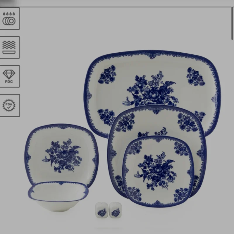 سرویس غذاخوری ۲۷ پارچه چینی زرین مدل فلورانس - (کد کالا : 0403300۳)