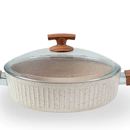 ماهیتابه دو دسته گرانیتی اویز مدل السا سایز 34 (کد کالا : 03071714)